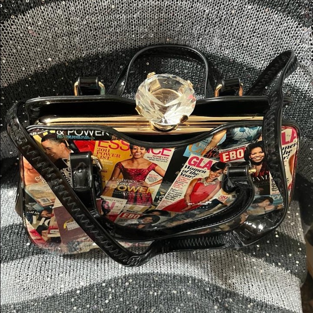 Alfa Bag Michelle Obama Handbag. Diamond Clasp Doctor Bag - Picture 5 of 5